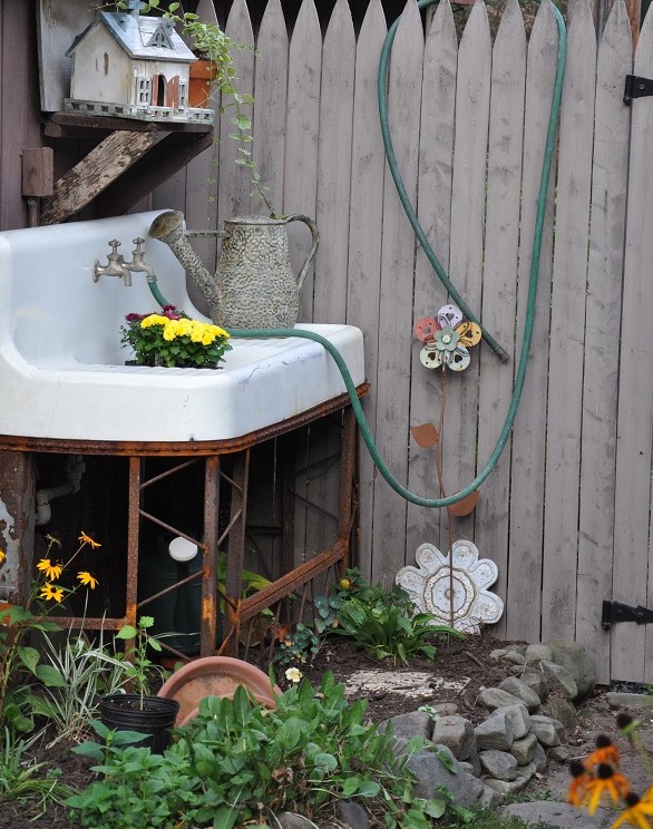 old garden sink
